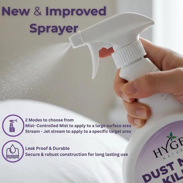Alt view image 6 of 7 - Dust Mite Killer Spray - Eliminates Dust, Carpet, Rodent, Bird, Mites - Safe for Home, Children, Pets, Bedding & Furniture, 24 oz, Unscented