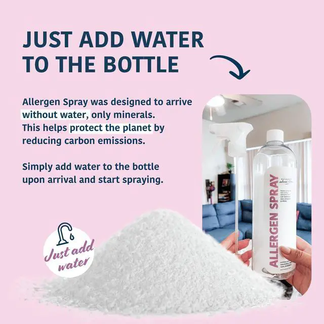Alt view image 4 of 7 - Allergen Spray, Pets, Dust Allergies & More, Air & Surface, Just Add Water, Bottle, Over 33oz