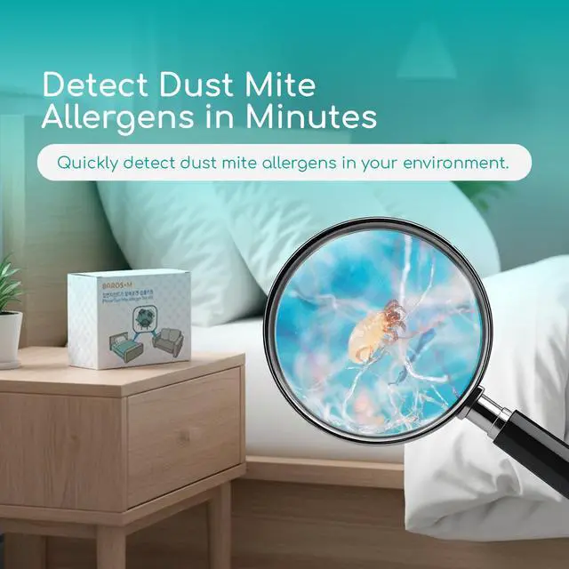 Alt view image 3 of 7 - BAROS-M House Dust Mite Allergen Test Kit - (2 Tests) Results Within 10 Minutes, No Lab Fee Required, Rapid Allergen Monitor for Early Detection.
