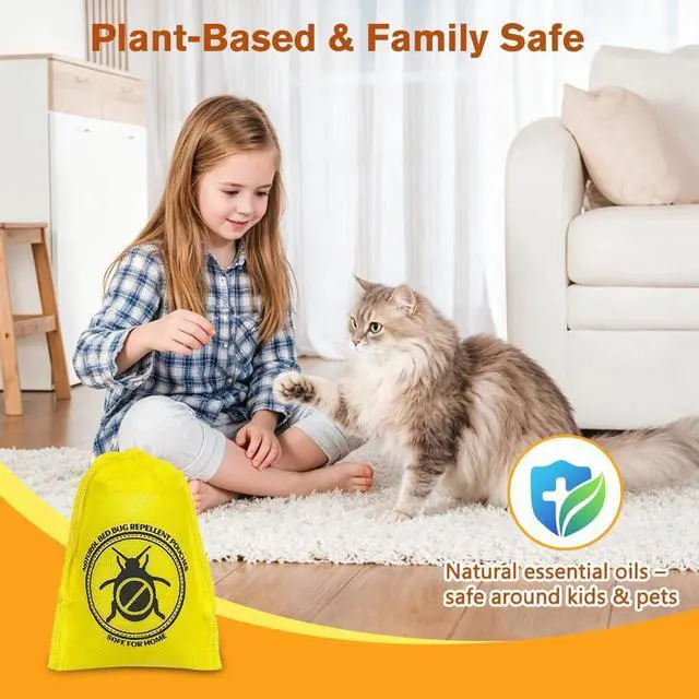 Alt view image 3 of 7 - 16 Pack Bed Bug Repellent Pouches for Home, Travel, Indoor Use, Natural Plant-Based Bed Bug Killer Pet & Kid Safe, Alternative to Bed Bug Spray, Dust Mite Spray & Bed Bug Bomb, Mess Free, Easy to Use