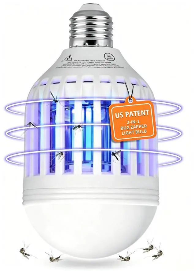 Main image of Bug Zapper Light Bulb 2-in-1 Indoor Mosquito Zapper Gnat Trap- Electric Fly Insect Killer&Bug Catcher for Home Backyard Patio