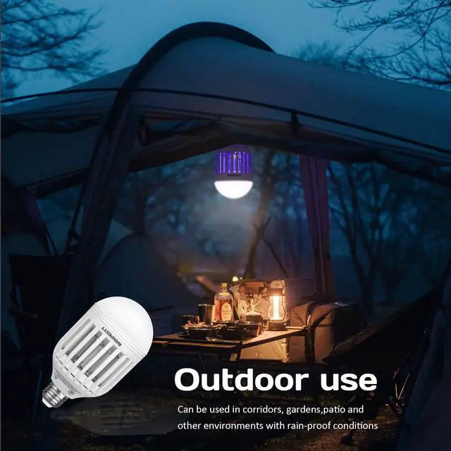 Alt view image 6 of 7 - Bug Zapper Light Bulb 2-in-1 Indoor Mosquito Zapper Gnat Trap- Electric Fly Insect Killer&Bug Catcher for Home Backyard Patio