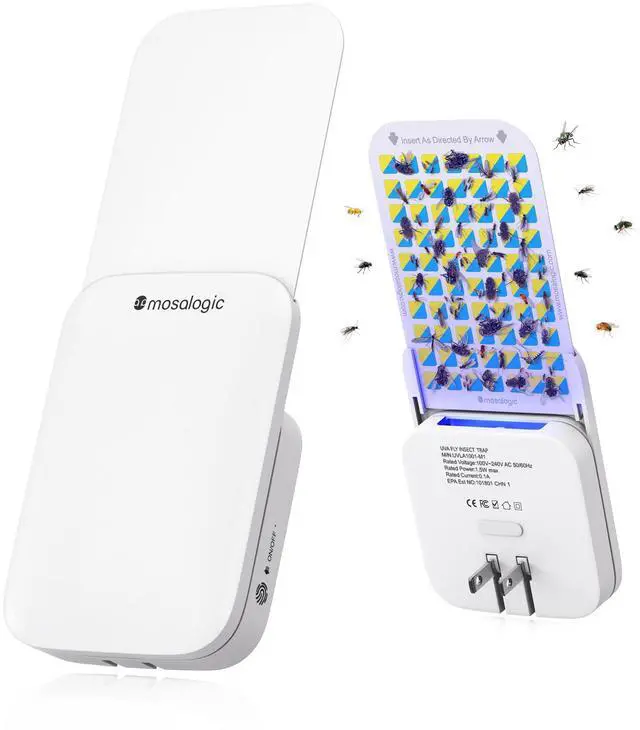 Main image of Fruit Fly Traps for Indoors Gnat Trap for House Indoor-600 Sqft Protection Area UV Fly Insect Trapper for Fruit Flies,Gnat,Mosquito,and Other Flying Insect Plug in Bug Killer White