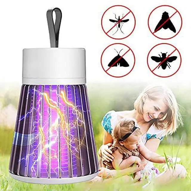 Alt view image 2 of 7 - Bug Zapper Indoor Mosquito Zapper USB Mosquito Trap Fly Zapper with Small Brush, Radiationless LED Mosquito Killer for Indoor, Home, Office, Car, Patio, Gray