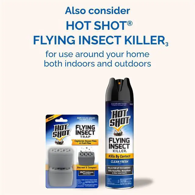 Alt view image 7 of 7 - Flying Insect Killer, 15 Ounces, Aerosol Kills Houseflies, Mosquitoes and Flying Insects Indoors and Outdoors, Clean Fresh Scent, 3 Pack,45 Ounce