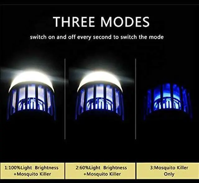Alt view image 2 of 6 - Bug Zapper Light Bulb 2 in 1 LED Light for Fruit Flies, Mosquito, Bug, Insect and Fly Control - Traps