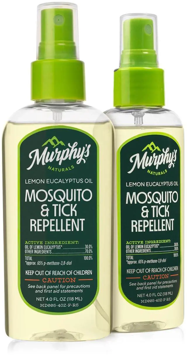 Main image of Mosquito & Tick Bug Repellent Spray, Oil of Lemon Eucalyptus for Skin + Outdoor Gear, 4 Ounce Pump, 2-Pack