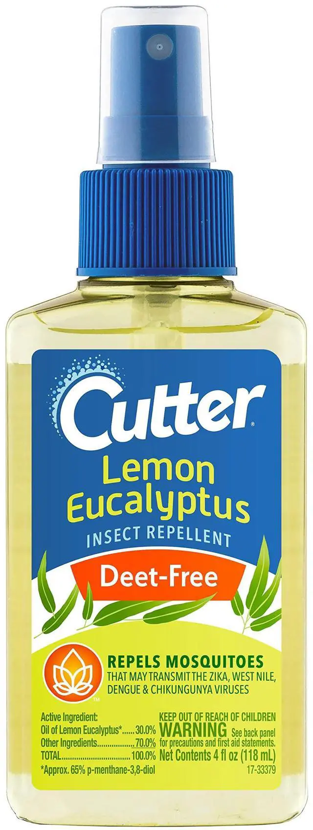 Main image of Lemon Eucalyptus Mosquito and Insect Repellent Bug Spray 4 Ounces, DEET-Free Pump Spray