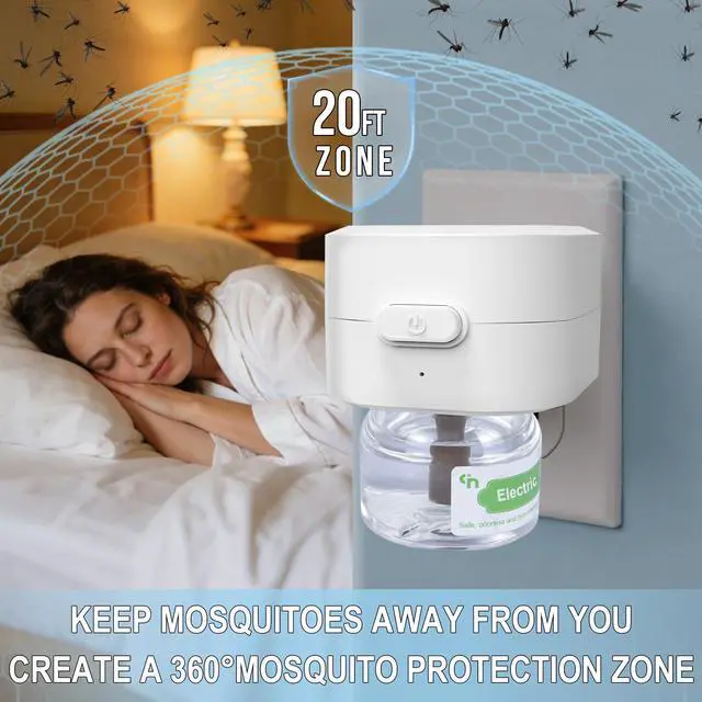 Alt view image 2 of 7 - Indoor Mosquito Repellent Device, Electric Plug in Mosquito Repellent Indoor Use, Mosquito Repeller for Home Bedroom Living Room Office Kitchen Hotel