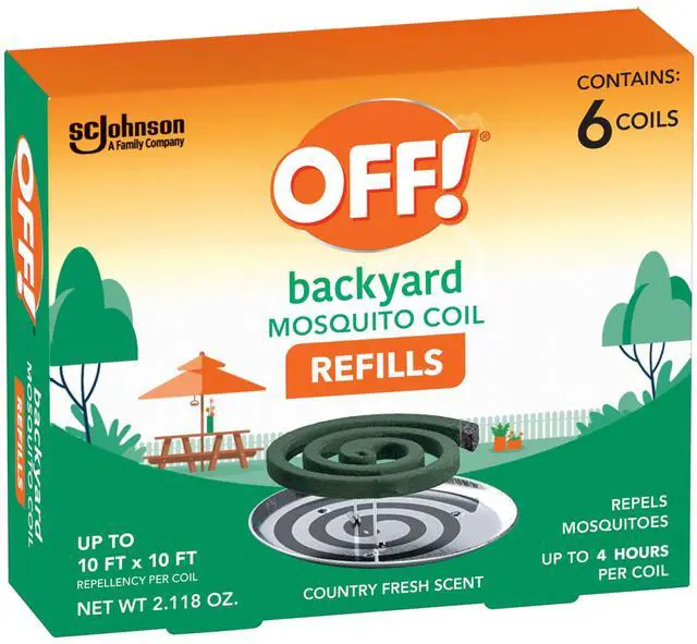 Main image of Backyard Mosquito Repellent Coil Refills, Perfect for Outdoor Patios Country Fresh Scent, 6 Count (Pack of 1)