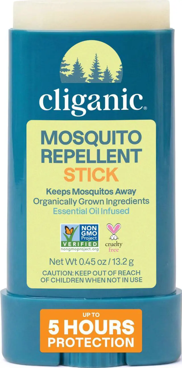 Main image of Mosquito Repellent Stick for Adults & Kids - 5 Hours of Natural, DEET-Free Protection, Non-GMO Verified, with Organically Grown Ingredients & Essential Oils, Easy to Use Travel Stick