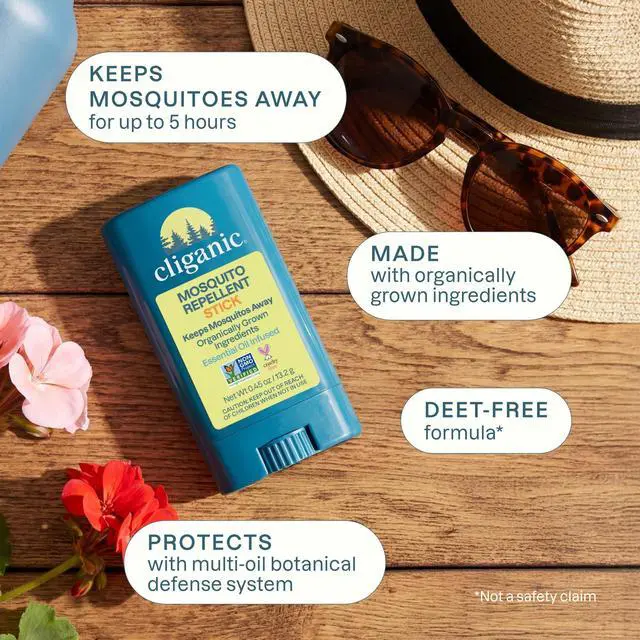 Alt view image 4 of 7 - Mosquito Repellent Stick for Adults & Kids - 5 Hours of Natural, DEET-Free Protection, Non-GMO Verified, with Organically Grown Ingredients & Essential Oils, Easy to Use Travel Stick