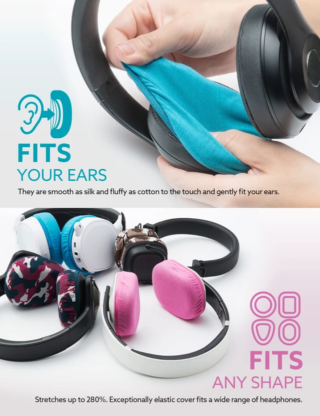 Alt view image 3 of 7 - Super Stretch Headphone Cover L Size (Green)