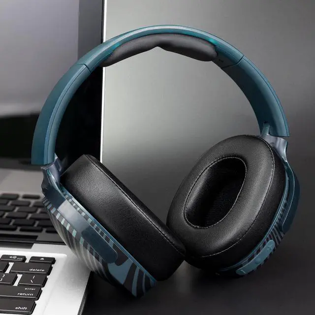 Alt view image 3 of 7 - Earpads for Skullcandy Hesh 3/ANC/Evo & Crusher Wireless/540/ANC/Evo & Venue ANC Over-Ear Headphones, Ear Pads Cushions with Protein Leather, Noise Isolation Foam - Black