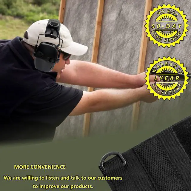 Alt view image 5 of 5 - HC01 Headset Cover Tactical Advanced Earmuffs Modular Cover Fit for 3M WorkTunes Peltor Howard Leight Impact Walkers Razor - Black