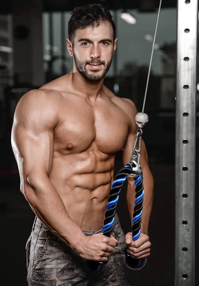 Alt view image 6 of 6 - Deluxe Tricep Rope Pull Down Cable, 27 & 36 Inch Rope Length, Easy to Grip & Non-Slip Cable Attachment for Gym Workout Exercise