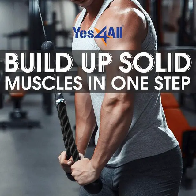 Alt view image 4 of 6 - Tricep Rope - Exercise Machine Attachment Press Down - 27" Rope Length