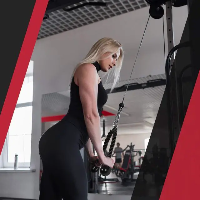 Alt view image 5 of 6 - Tricep Rope - Exercise Machine Attachment Press Down - 27" Rope Length