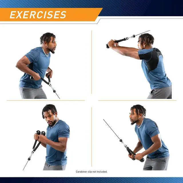 Alt view image 4 of 7 - Heavy Duty Nylon Triceps Rope for Upper Body Workout TCR-24