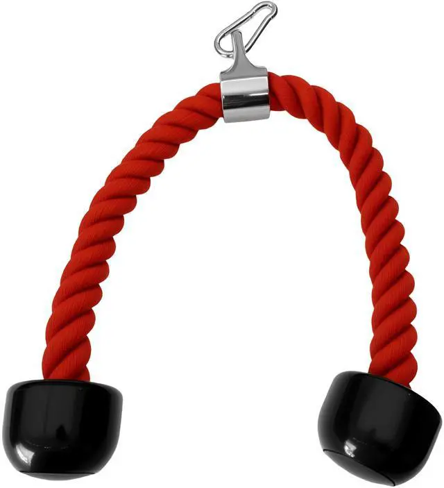 Alt view image 2 of 7 - Tricep Rope Cable Attachments Cable Machine Accessories for Home Gym, 27 Inch Tricep Rope For Pulley System Attachment, LAT Pull Down, Cable Machine Attachments, Weight Fitness (Red)