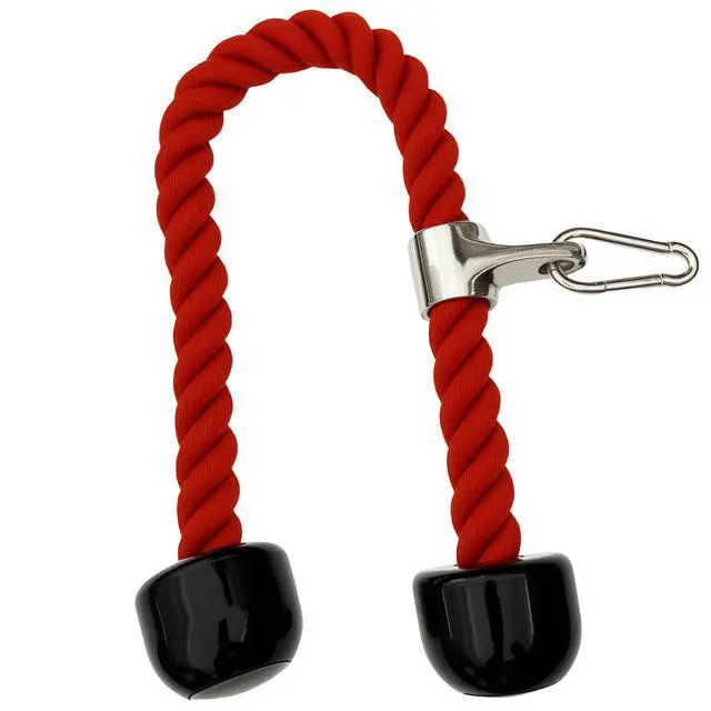 Alt view image 3 of 7 - Tricep Rope Cable Attachments Cable Machine Accessories for Home Gym, 27 Inch Tricep Rope For Pulley System Attachment, LAT Pull Down, Cable Machine Attachments, Weight Fitness (Red)