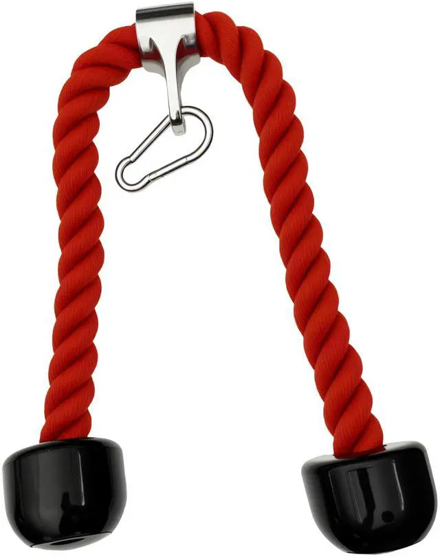 Alt view image 5 of 7 - Tricep Rope Cable Attachments Cable Machine Accessories for Home Gym, 27 Inch Tricep Rope For Pulley System Attachment, LAT Pull Down, Cable Machine Attachments, Weight Fitness (Red)