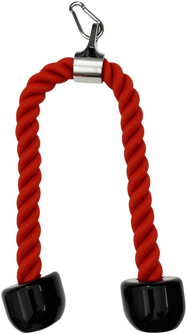 Alt view image 4 of 7 - Tricep Rope Cable Attachments Cable Machine Accessories for Home Gym, 27 Inch Tricep Rope For Pulley System Attachment, LAT Pull Down, Cable Machine Attachments, Weight Fitness (Red)
