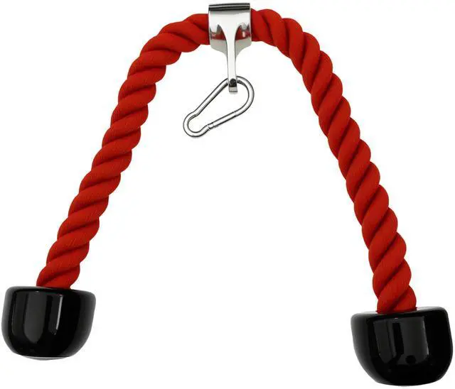 Alt view image 6 of 7 - Tricep Rope Cable Attachments Cable Machine Accessories for Home Gym, 27 Inch Tricep Rope For Pulley System Attachment, LAT Pull Down, Cable Machine Attachments, Weight Fitness (Red)
