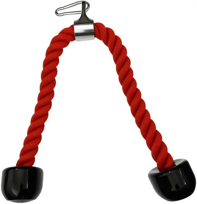 Alt view image 7 of 7 - Tricep Rope Cable Attachments Cable Machine Accessories for Home Gym, 27 Inch Tricep Rope For Pulley System Attachment, LAT Pull Down, Cable Machine Attachments, Weight Fitness (Red)