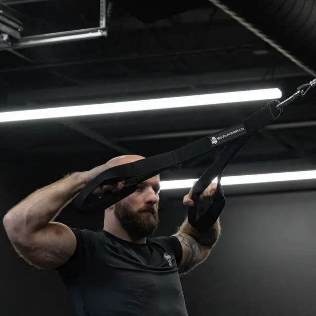 Alt view image 4 of 7 - Tricep Rope Cable Attachment - Multi-Workout Tricep pull down Cable attachment - Perfect gym cable attachments (3 Lengths Built in One)