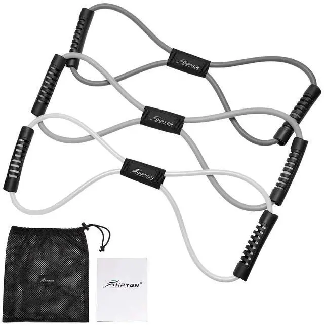 Main image of Figure 8 Resistance Band for Men, Chest Expander for Women, Resistance Exercise Bands Set of 3, Yoga Gym Fitness Pulling Rope 8 Word Elastic for Exerciser Muscle Training Rope Home Workout