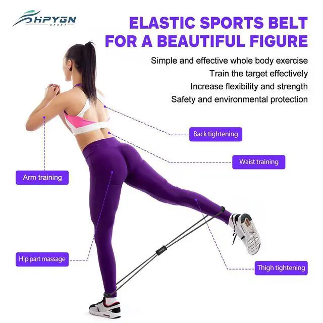Alt view image 2 of 6 - Figure 8 Resistance Band for Men, Chest Expander for Women, Resistance Exercise Bands Set of 3, Yoga Gym Fitness Pulling Rope 8 Word Elastic for Exerciser Muscle Training Rope Home Workout