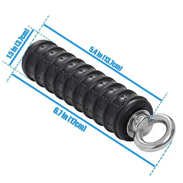 Alt view image 2 of 7 - Ergonomic Tricep Rope Pull Down Attachment, Upgraded Long Triceps Rope Cable Attachments for Gym, Lat Pull Down Bar for Cable Machine, Tricep Lat Pulldown Workout Cable Attachments (SINGLE HANDLE-1)