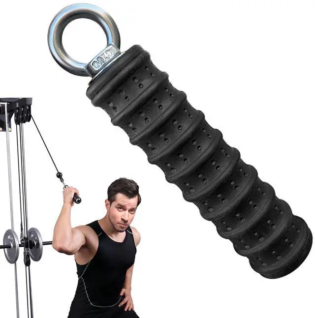 Main image of Ergonomic Tricep Rope Pull Down Attachment, Upgraded Long Triceps Rope Cable Attachments for Gym, Lat Pull Down Bar for Cable Machine, Tricep Lat Pulldown Workout Cable Attachments (SINGLE HANDLE-1)