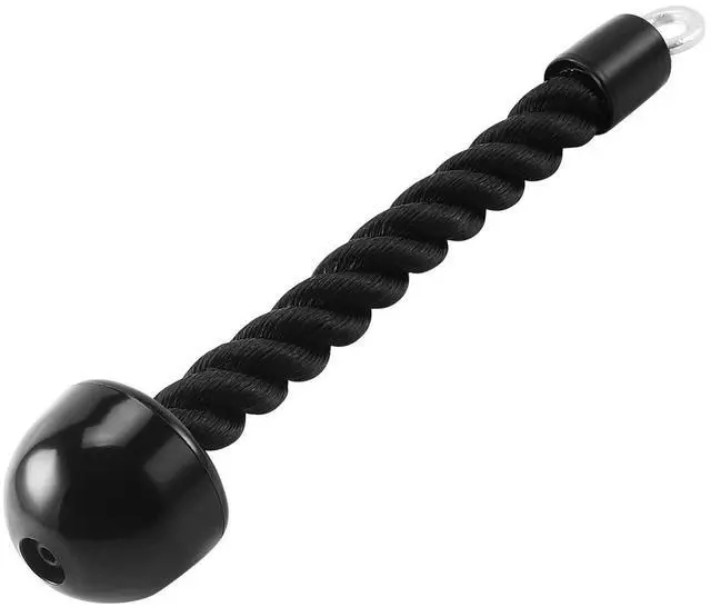 Main image of Pull Down Rope Single Grip Tricep Bicep Exercise Attachment for Cable Machines Gym Pulley Workout (Black 1 Pack)