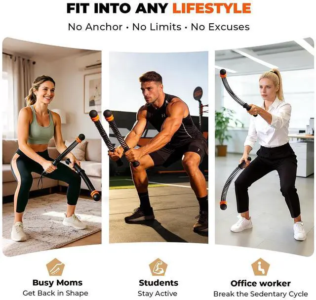 Alt view image 4 of 7 - Upgraded Ropeless Battle Ropes, Weighted Cordless Workout Equipment for Home Gym, Portable Full Body HIIT Cardio & Arm Strength Training, Low-Impact Fitness Exercise Heavy Gear for Men & Women