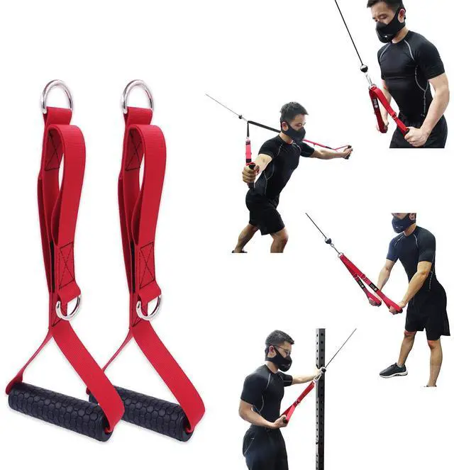 Main image of Fitness Multifunction 4 in 1 Grip Handle Triceps Rope Resistance Bands Handle Cable Machine Attachments for Gym LAT Pulldown Exercise Handle