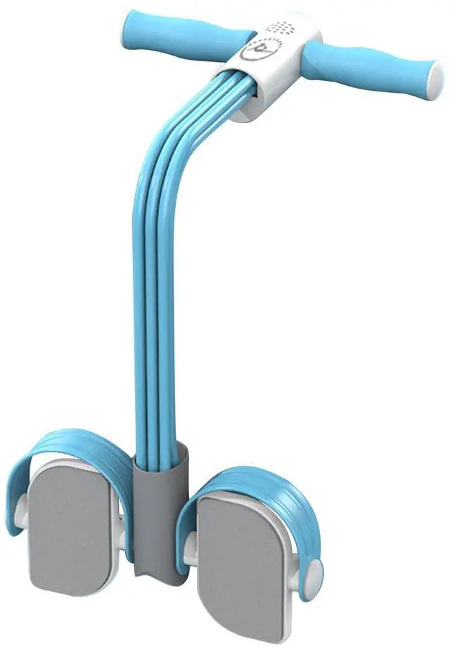 Alt view image 5 of 5 - Abdominal Trainer, Sit-Up Training Equipment, 6 Tubes Fitness Elastic Pull Rope, Tension Rope Pull Up Pilate Foot Pedal Resistance Band Workout Tool Ab Shaper(Blue)