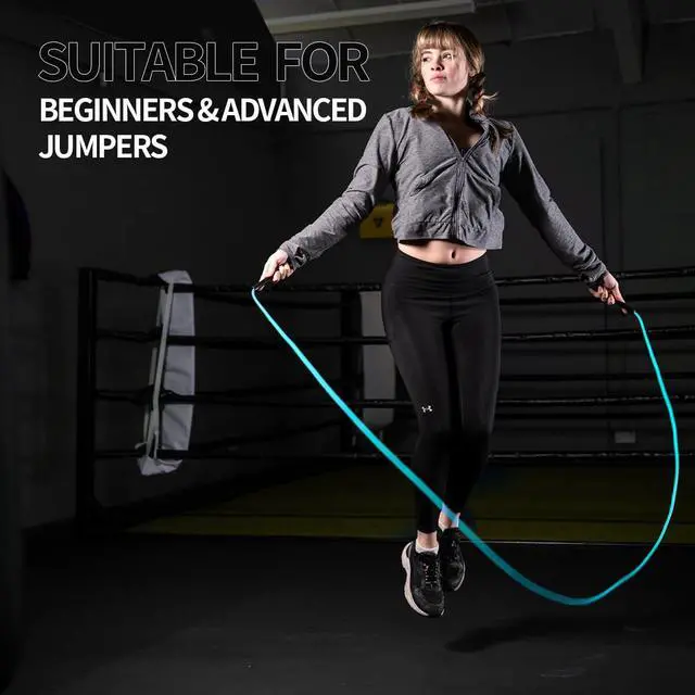 Alt view image 4 of 5 - Hererope 6MM PVC Jump Rope for Men & Women Fitness, Speed, Tricks, Cardio Training, Boxing Jump Rope with Unbreakable Handles and Non-Kinking Skipping Rope, Adjustable Jumprope for Indoor Outdoor