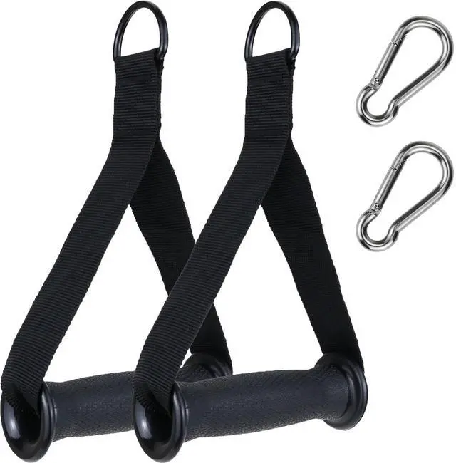 Main image of Exercise Handles for Resistance Bands & Cable Machines Heavy-Duty Non-Slip Padded Grips for Strength Training, Home Gym, and Rehabilitation (Black)
