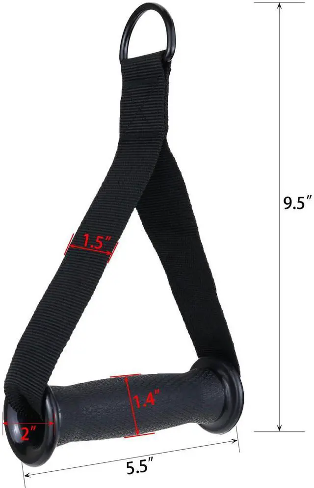Alt view image 4 of 6 - Exercise Handles for Resistance Bands & Cable Machines Heavy-Duty Non-Slip Padded Grips for Strength Training, Home Gym, and Rehabilitation (Black)