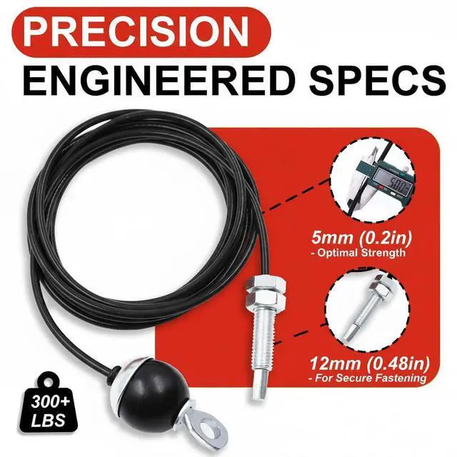 Alt view image 2 of 6 - Fitness Gym Replacement Cable Screw Bolt Cables Fitness Pulley Thick 5mm Heavy Duty Steel Wire Rope for Home Gym Cable Pulley Machine Accessories