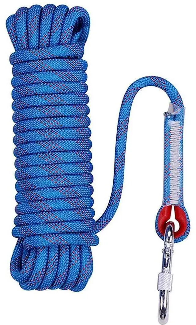Main image of Outdoor 10mm 49ft Static Utility Rope, Heavy Duty Polyester Rope for Pulling, Rigging, Tree Work & Hunting, Gym Fitness, 2000LB Tensile Strength, Blue