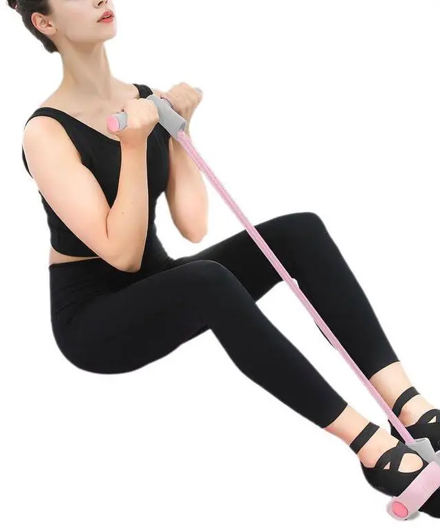 Main image of Yoga Pedal Resistance Band Elastic Pull Rope Fitness Sit-up for Abdomen/Waist/Arm/Leg Stretching Slimming Training Gifts for mom Sister Gifts Thickened 6 Tubes