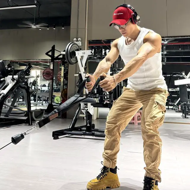 Alt view image 4 of 7 - Triceps Rope Handles Gym Cable Machine Attachment TPR Anti Slip Handles 2 Loops Long Strap Fit for Pushdowns Face Pulls Crunches Overhead Extensions Biceps Curl