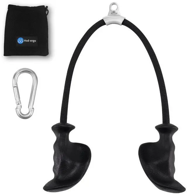 Main image of Tricep Rope with Ergonomic Handles, 36 Inch Tricep Pull Down Rope for Cable Machine, Pulley System, Triceps Rope Cable Attachment for Gym, Home (Black)
