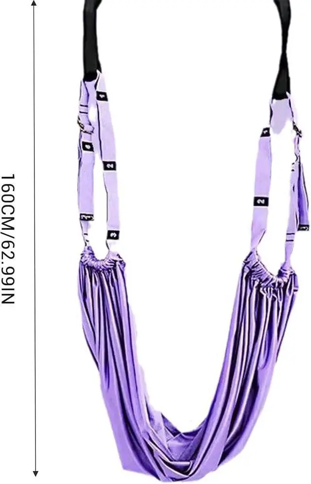 Alt view image 7 of 7 - Yoga Door Swing,Leg Stretcher Strap,Stretching Strap,Backbend Training Rope, Flexibility Trainer Stretching Equipment Assist Stretch for Fitness Gymnastics Dance Aerial Ballet (purple)
