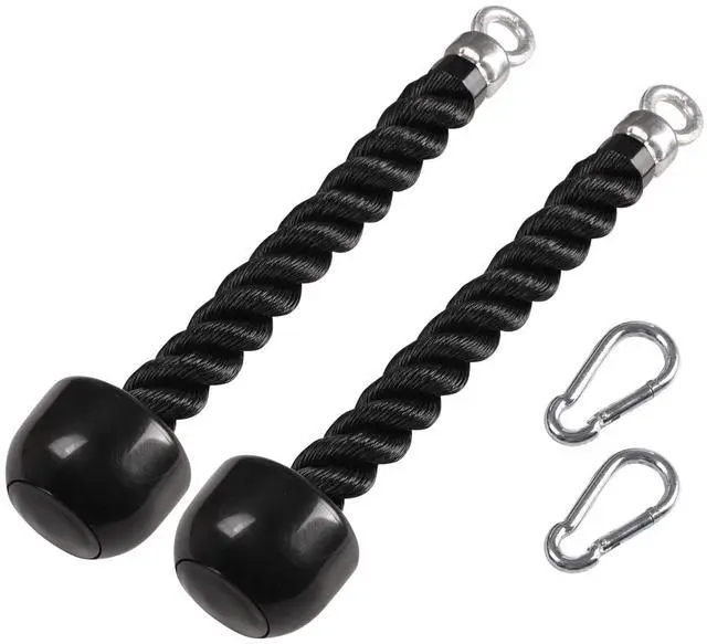 Main image of Tricep Rope Pull Down Heavy Duty Triceps Kit Easy to Grip & Non Slip Cable Attachment Ideal for Home Gym Face Pulls Tricep Push Down Rope System - 2 Hook Included
