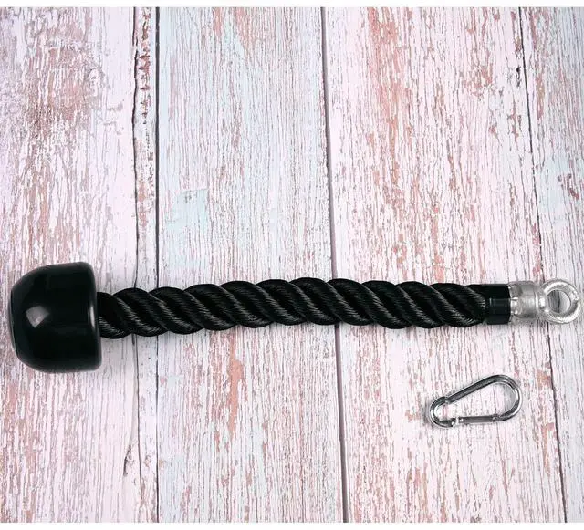 Alt view image 6 of 6 - Tricep Rope Pull Down Heavy Duty Triceps Kit Easy to Grip & Non Slip Cable Attachment Ideal for Home Gym Face Pulls Tricep Push Down Rope System - 2 Hook Included