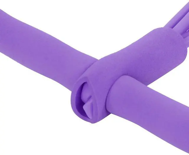 Alt view image 3 of 7 - Fitness Equipment Sit Up Training Rope 4 Tube Elastic Pull Rope Sit Up Training Pedal Band Yoga Stretching Fitness Equipment (Purple)
